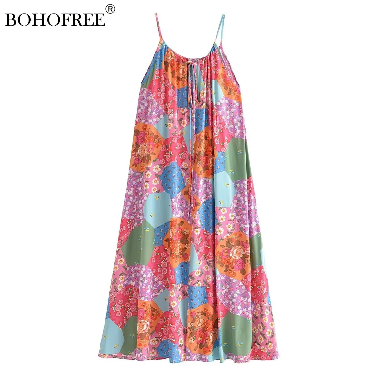 

Vintage Chic Boho Dress Strapless Maxi Dress Rayon Cotton Print Vestido Feminino Dresses For Women 2022 Bohemian Dress Vestidos