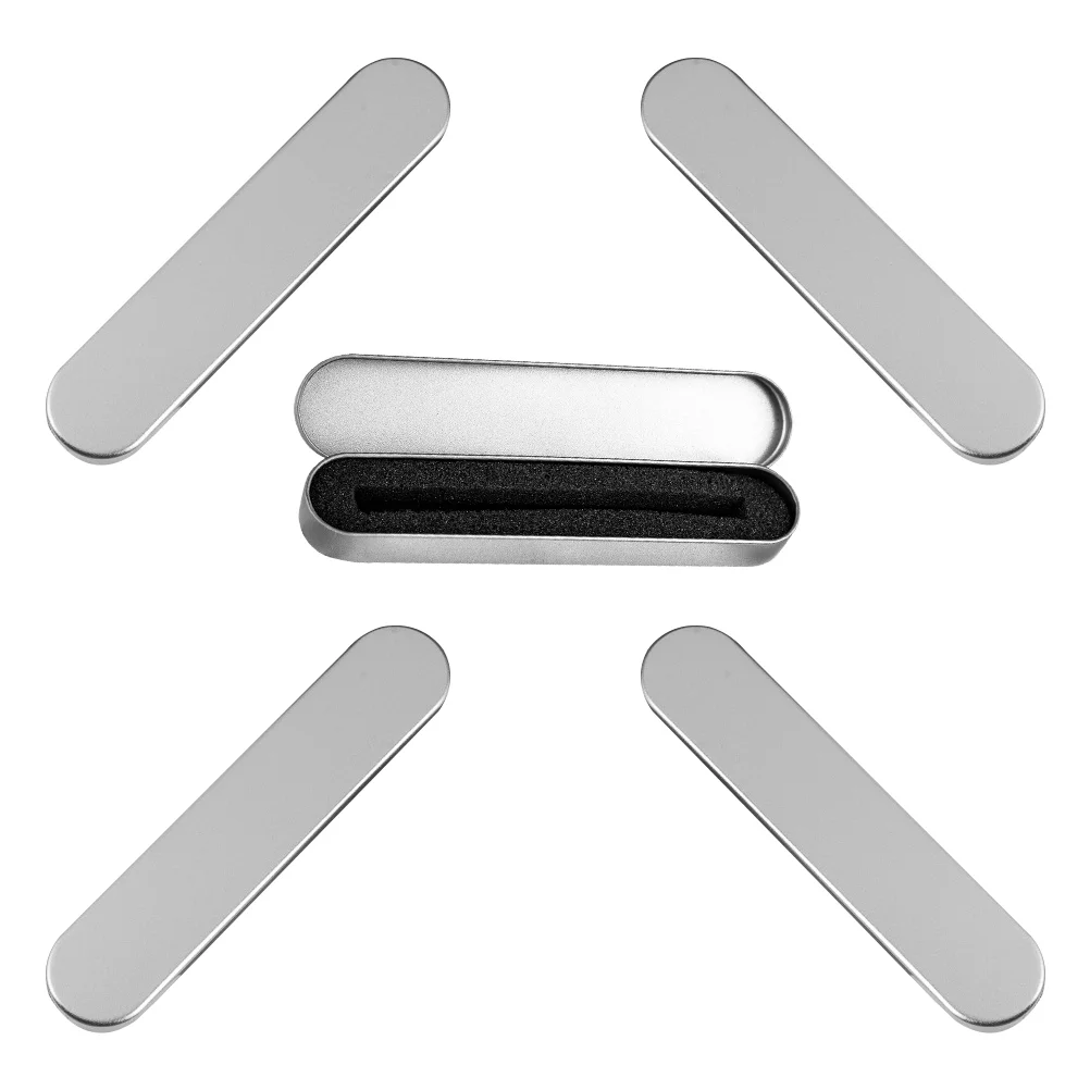 

Pen Box Case Metal Boxes Gift Tin Empty Holder Wrapping Makeup Brush Container Organizer Storage Tinplate Pens Hard Household