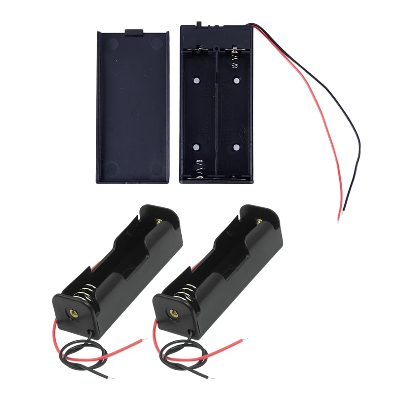 

3 Pcs Black 18650 Flat Tip Batteries Battery Holder Case-1 Pcs 8.8 X 4.1 X 2.2Cm X 16Cm & 2 Pcs 7.3 X 2.1 X 2Cm X 15Cm