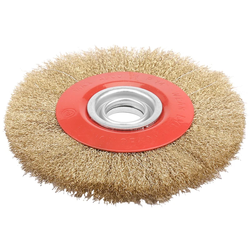 LUDA 8 дюймов 200 мм стальная плоская проволочная щетка с 10 шт. переходными кольцами