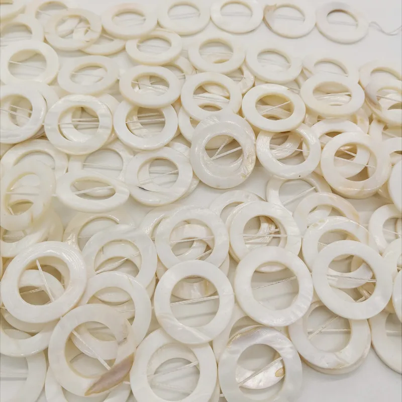 30 мм Белый перламутровый корпус круглые свободные DIY бусины для изготовление