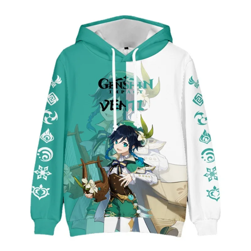 

2022 Fashion Young Hoodies Genshin Impact Role Printed Anime Sweatshirts Japanese Comic Cosplay Hooded Costume Daily Clothing