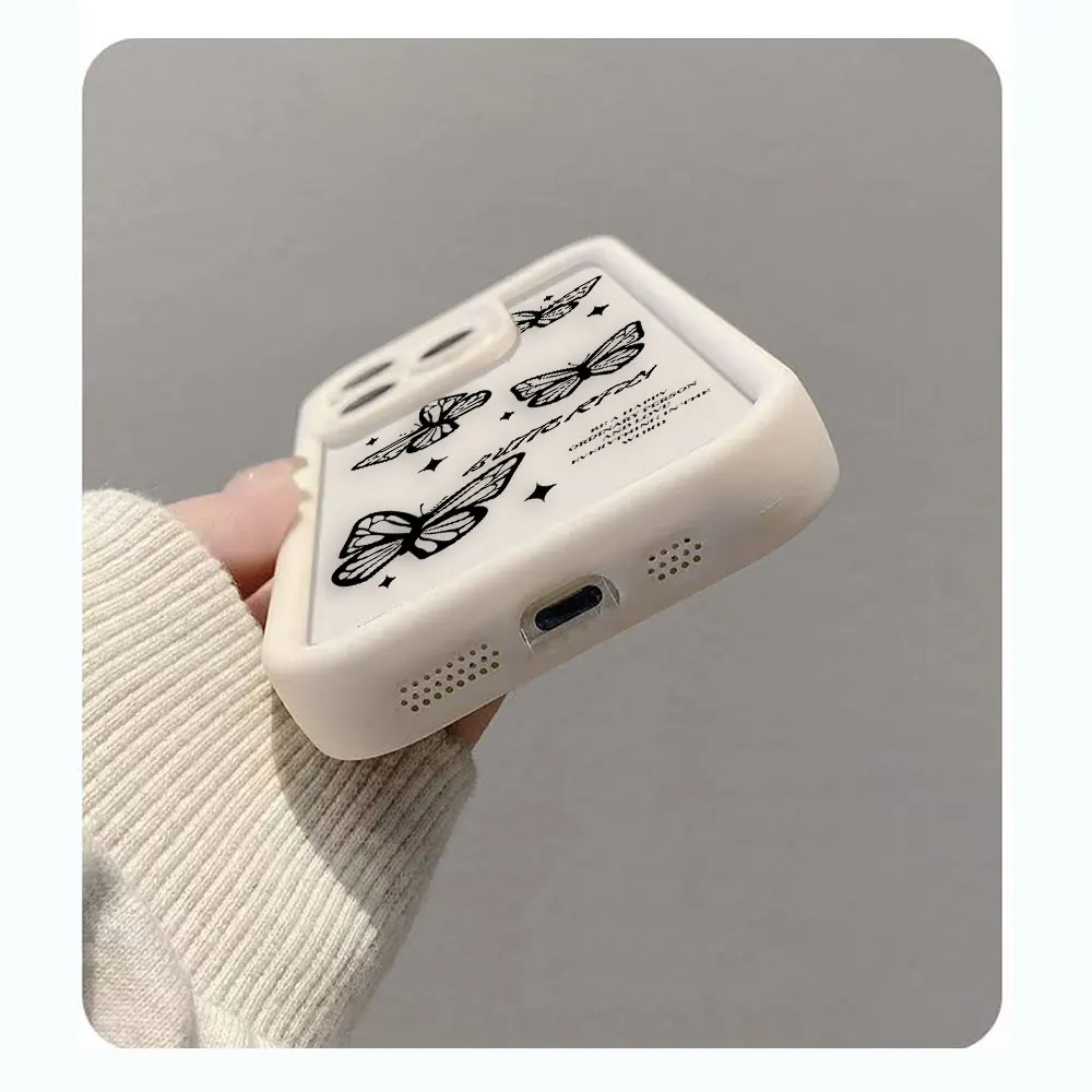 Красивая Черная искусственная Бабочка для VIVO Y19 Y20 Y15S Y17 Y21 Y22S Y27 Y28 Y35 Y36 Y50 Y51 Y72 Y75 Y76 Y77