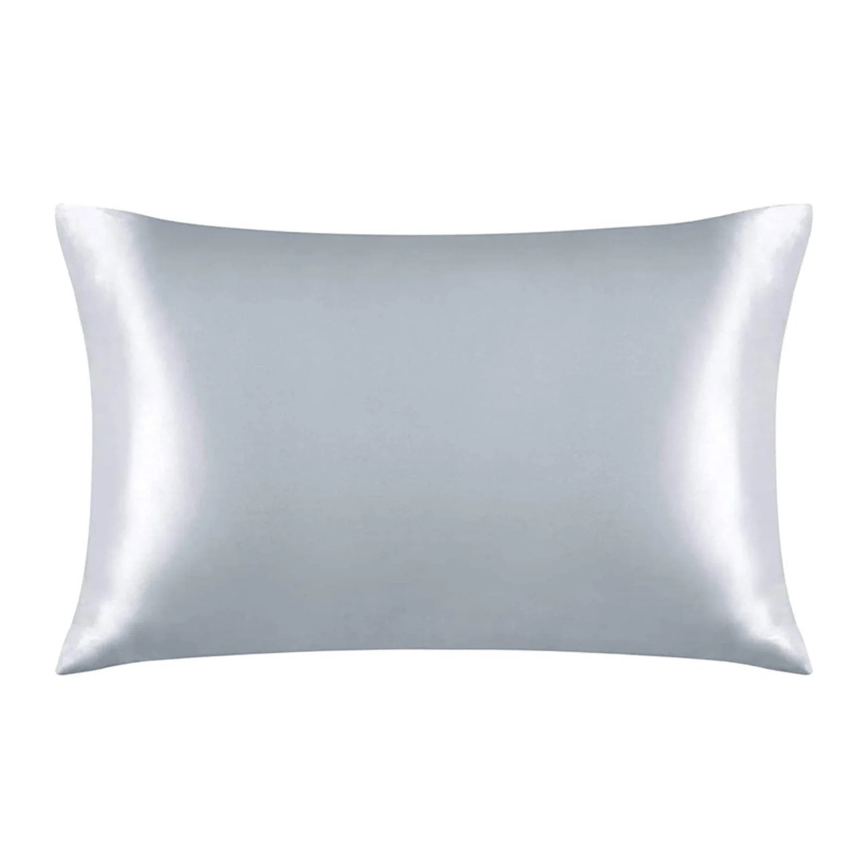 

Both Sides Natural Pure Mulberry Silk Pillowcase for Hair and Skin 600 Thread Count 50X75cm-Silver Gray