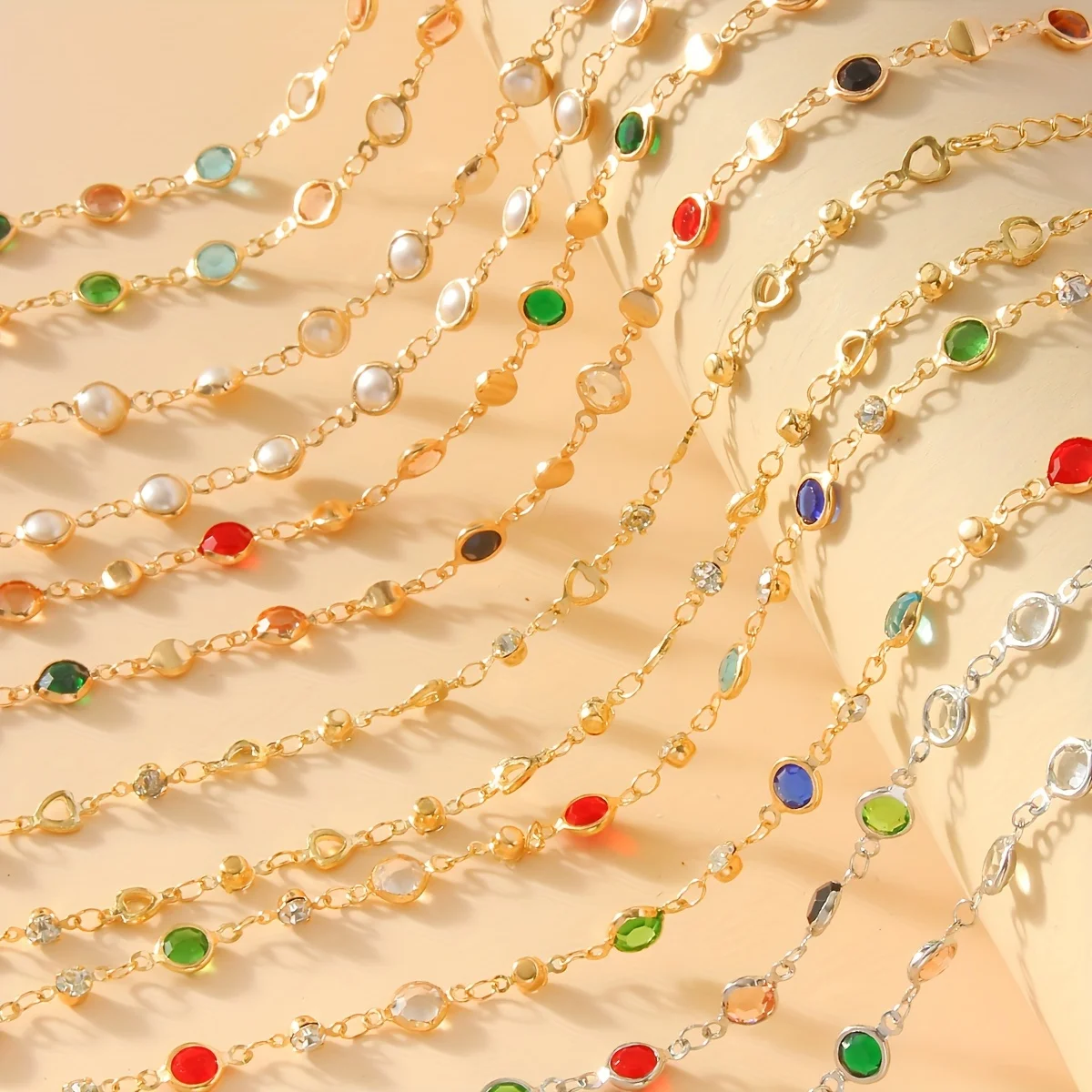 1 Шт. Блестящее Стекло В Этническом Африканском Стиле Женская Поясная Цепочка