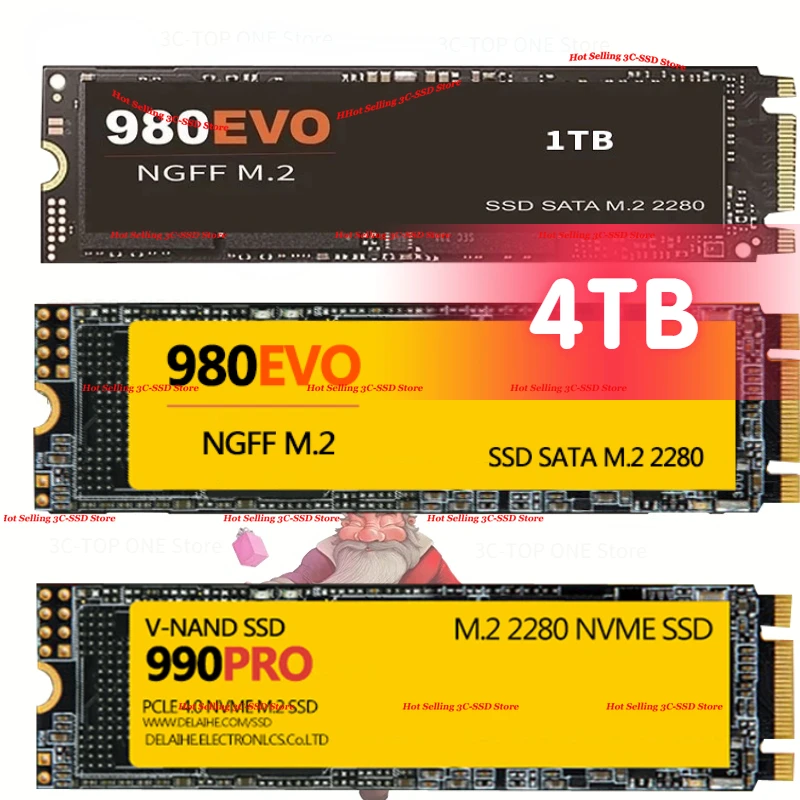 

8TB 2023 New SSD M2 NVME 500GB 980 EVO Plus 4TB Internal Solid State Drive 1TB hdd Hard Disk 970 PRO M.2 2TB for laptop Computer
