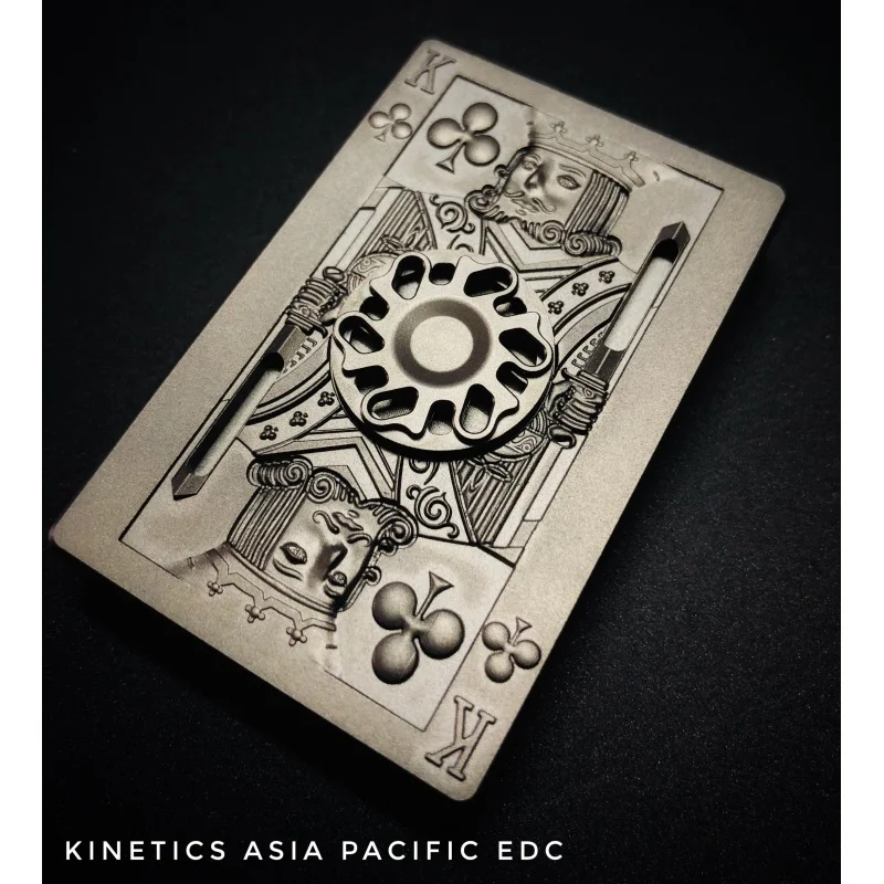 Original Poker Embossed Titanium Alloy Zirconium Alloy Fingertip Gyro EDC Asia Pacific Dynamics enlarge