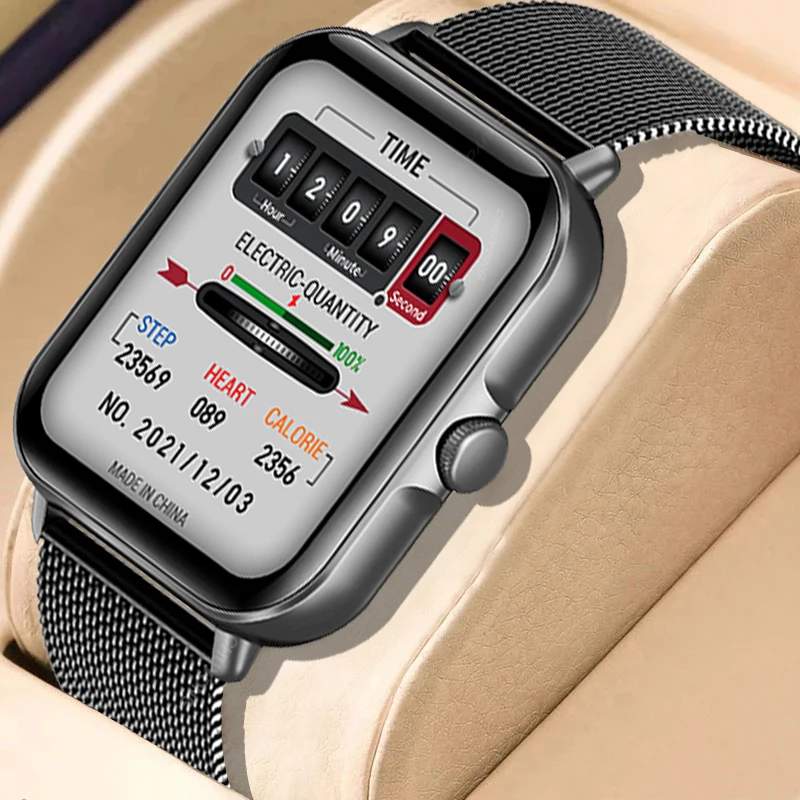 

2022 New Bluetooth Answer Call Smart Watch Men Full Touch Dial Call Fitness Tracker IP67 Waterproof Smartwatch men women +Box