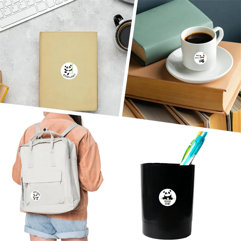 500 шт. 2 5 см милые животные панда этикетки наклейки рулон для конверта поощрение