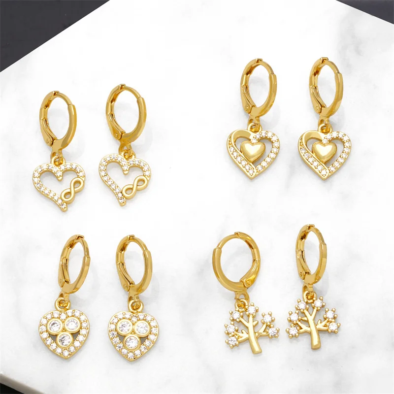 

Hot Selling Jewelry, Fashionable and Minimalist Love Earrings Popular Female Niche Diamond Studded Peach Heart Shaped Earrings
