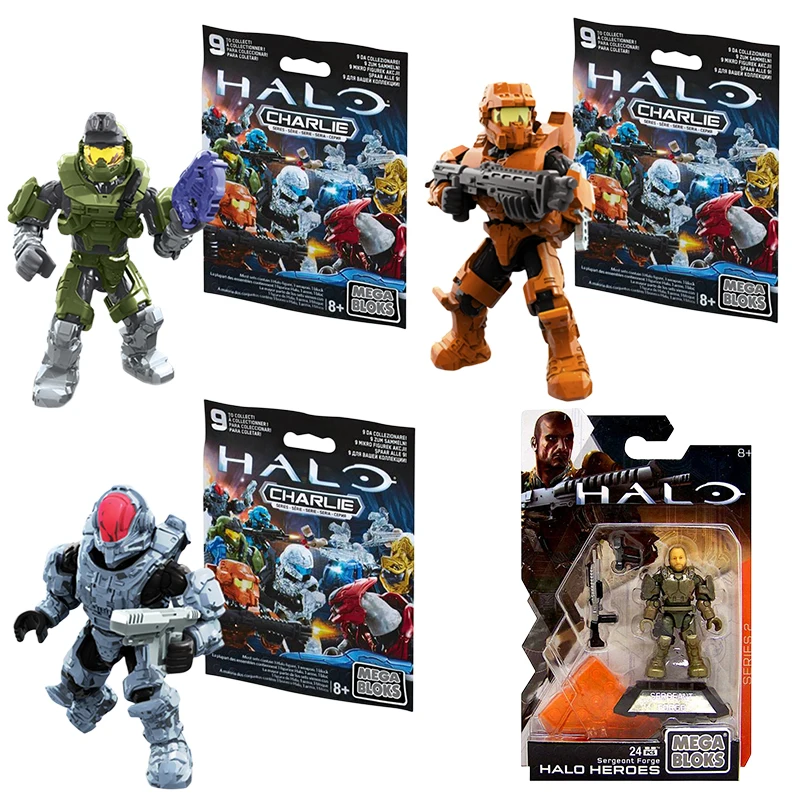 

Набор персонажей Mega Bloks Halo Heros Сезон 1 10 собранные строительные блоки Чарли Спарта аниме экшн-модель игрушки подарки FVK26