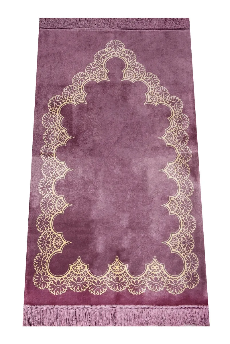 

IQRAH Carpet Type Thick Special Lux Velvet Prayer Granite-Pink Color