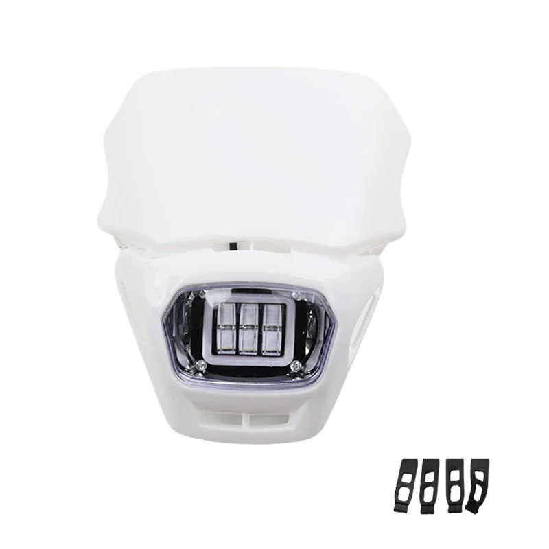 

LINGQI RACING Мотокросс фара маска обтекатель фары универсальная передняя лампа для эндуро пит-байка внедорожный мотоцикл