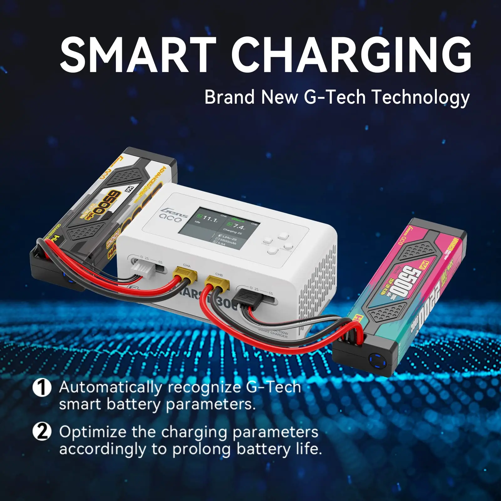 Зарядное устройство Gens Ace для литий-полимерных аккумуляторов IMARS D300 серии G-Tech