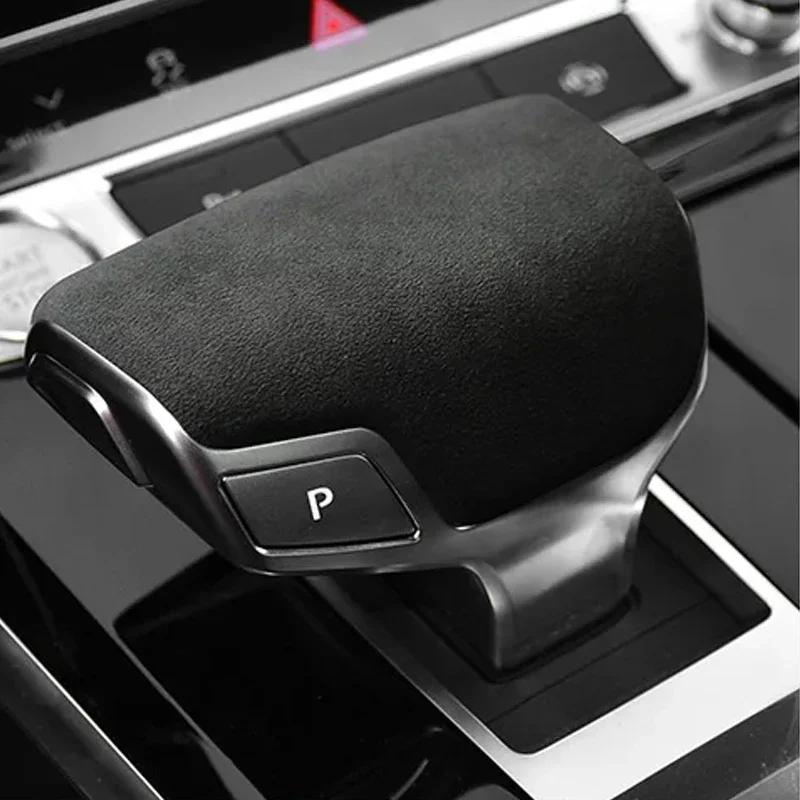 

Для Audi A8L Q8 2018 2019, чехол для ручки переключения передач, отделка Alcan tara, замшевый автомобильный чехол с воротником переключения передач, аксессуары для внутренней тюнинга