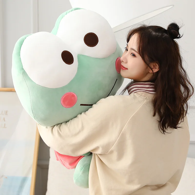 Sanrio Keroppi симпатичная большая глазная лягушка плюшевая кукла кавайная мягкая