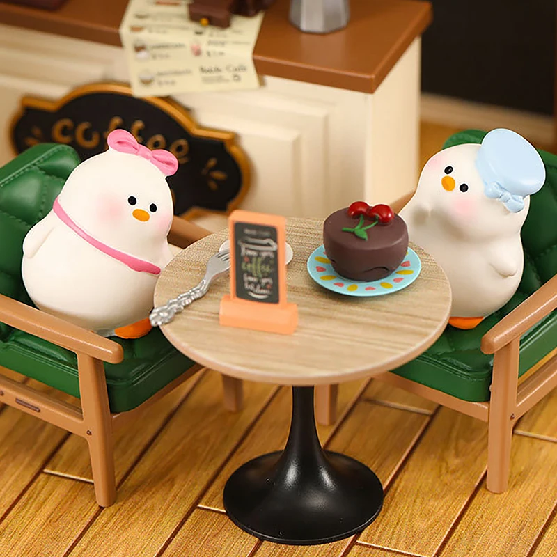 Милая мультяшная маленькая гусиная смола поделки микро ландшафтное украшение