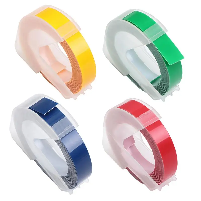 

3PCS Label Maker Compatible for 3D Dymo Label Tapes Multicolor 9mm Printer Ribbon Motex E101 1610 Label Machine Tapes