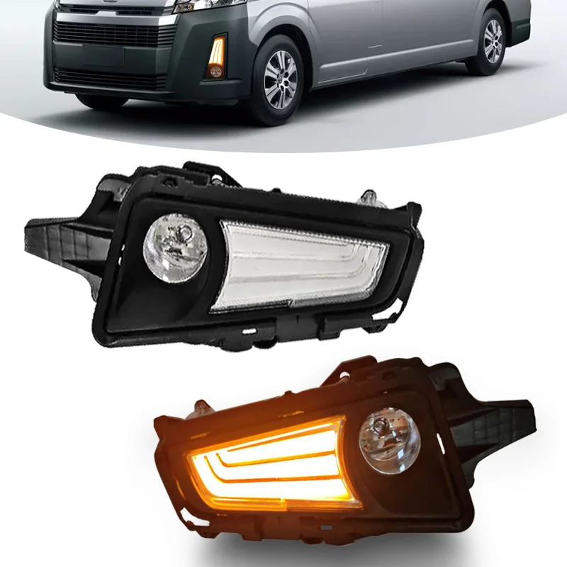 

For Toyota Hiace Commuter GL H300 2019 2020 2021 Car LED Fog Lamp Auto Driving Daytime Running Lamp Daylight With Wires & Switch