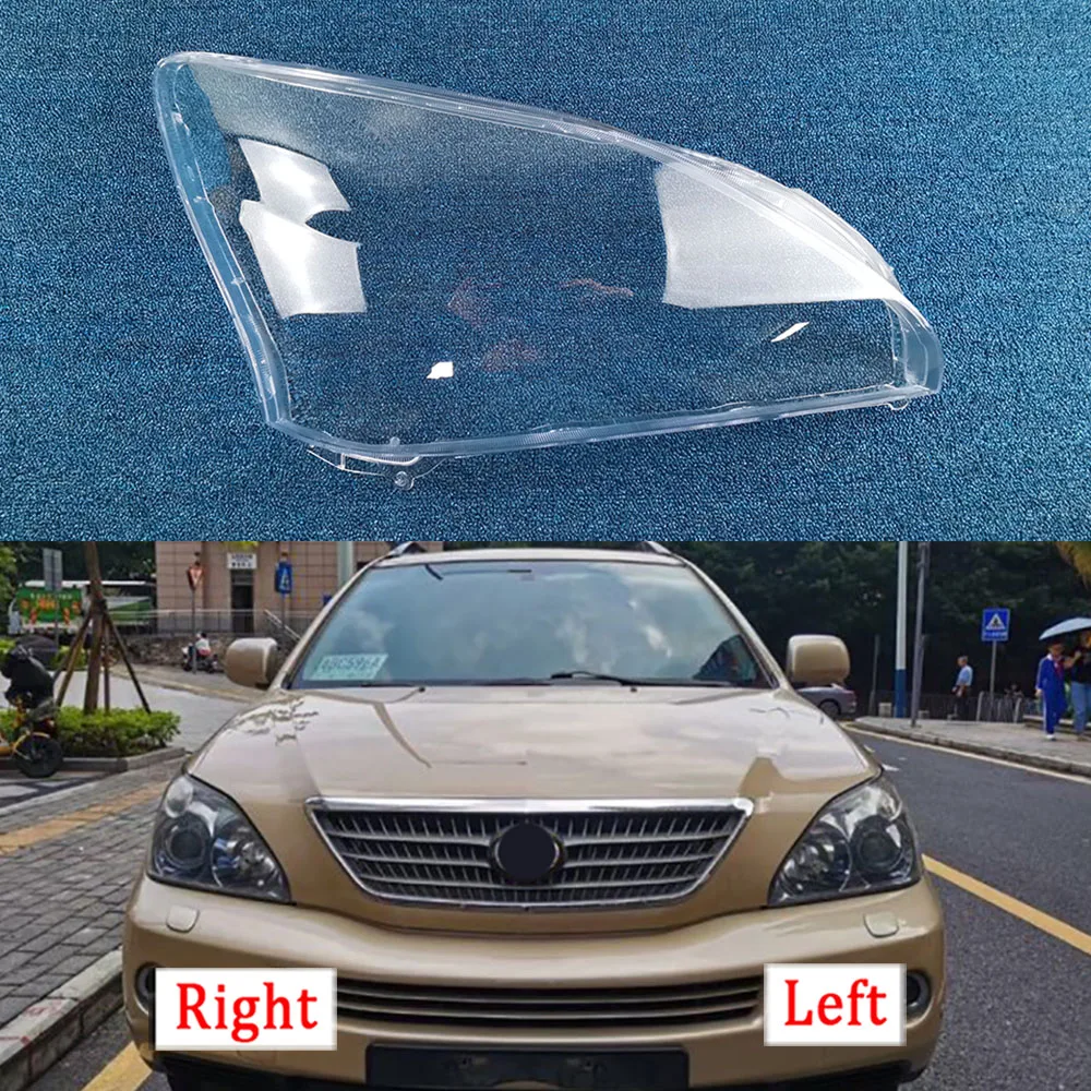 For Lexus RX300 RX350 RX400 2003~2008 Car Front Headlight Cover Lampshade Lampcover Head Lamp Light Covers Glass Shell