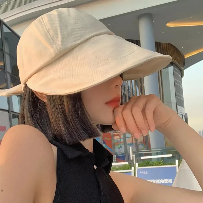 Купи Women Bucket Hat Spring Summer Adjustable Drawstring Outdoor Beach Sun Hats Foldable Visors Panama Caps Ponytail Cap Peaked Cap за 233 рублей в магазине AliExpress