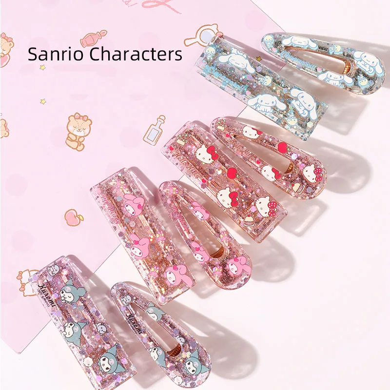 

Kawaii Sanrio Accessories Kuromi Cinnamoroll Hellokittys My Melody Hairpin Card Issuance Cartoon Cute Hair Accessories Girl Gift