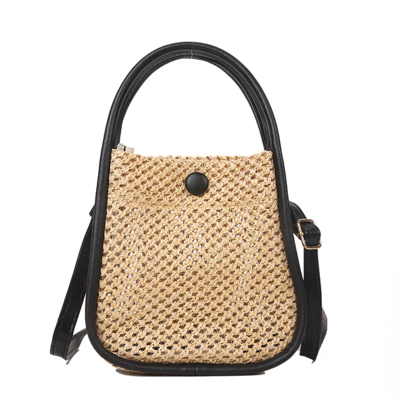 

2023 New Portable Woven Bag Fashion Crossbody Small Bag Women's One Shoulder Phone Bag Messenger Purses for Women Bags Beach bag