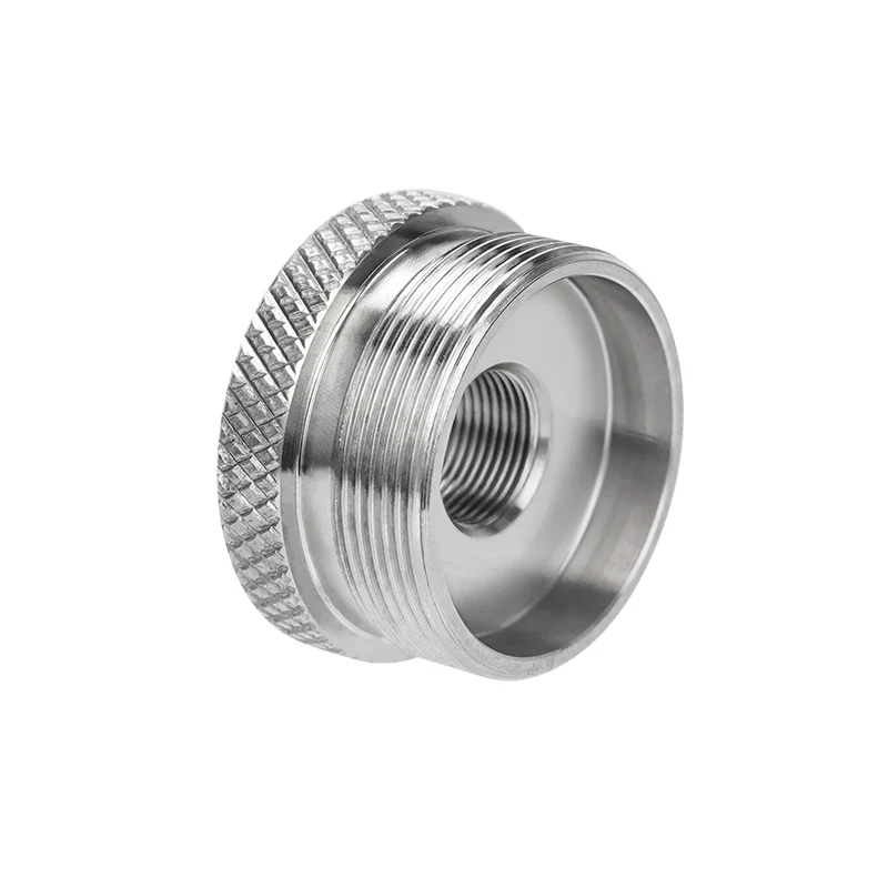 1/2-28 or 5/8-24 Titanium GR5 Replacement Threaded End Cap Mount Tube for 1.45''OD 7''L Trap Tube Screw M34 thread