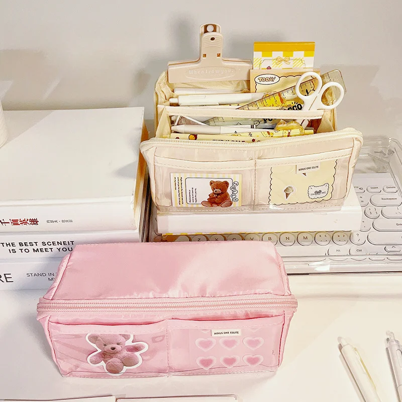 

Large Opening Pencil Case Large Capacity Multi-layer Storage Bag Stylish Multifunctional Stationery Box Office School Supplies