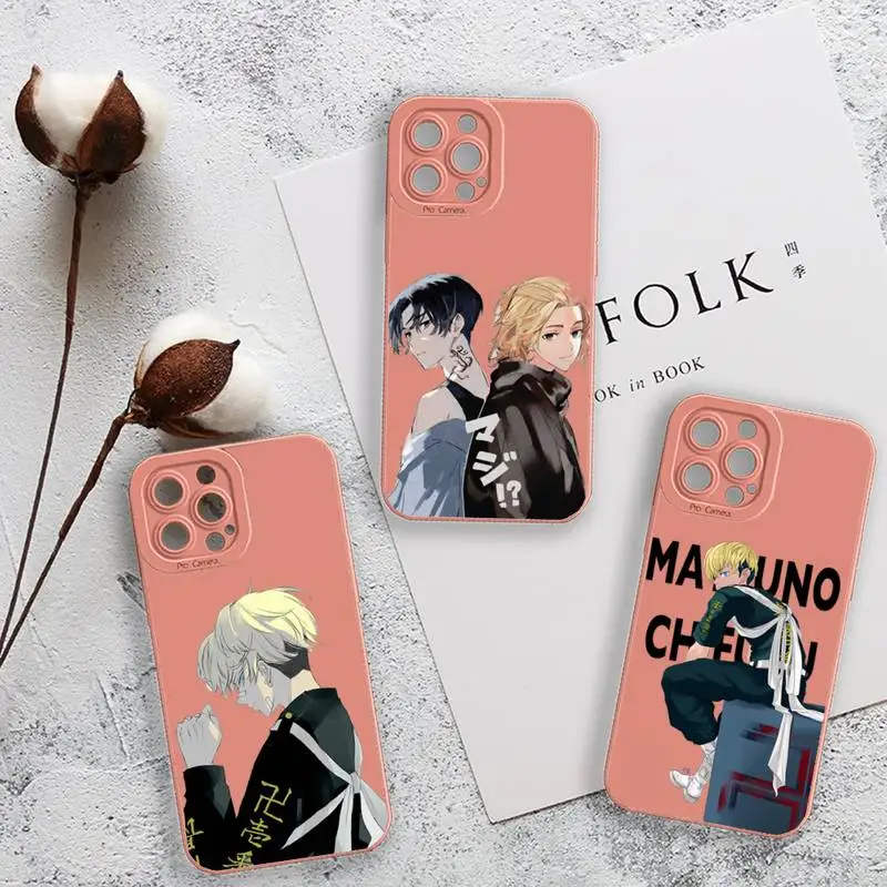 

Matsuno Chifuyu Tokyo Revengers anime Phone Case For iPhone 13 12 11 Pro MAX Mini X XS XR 7 8 Plus Camera Lens Liquid Silicone