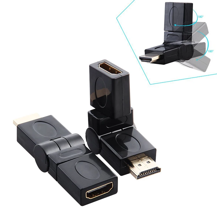 Фото Переходник HDMI «штырь-гнездо» с поворотом на 360 градусов, Регулируемый переходник HDMI-совместимый, удлинитель для ПК 4K 3D L19 №2