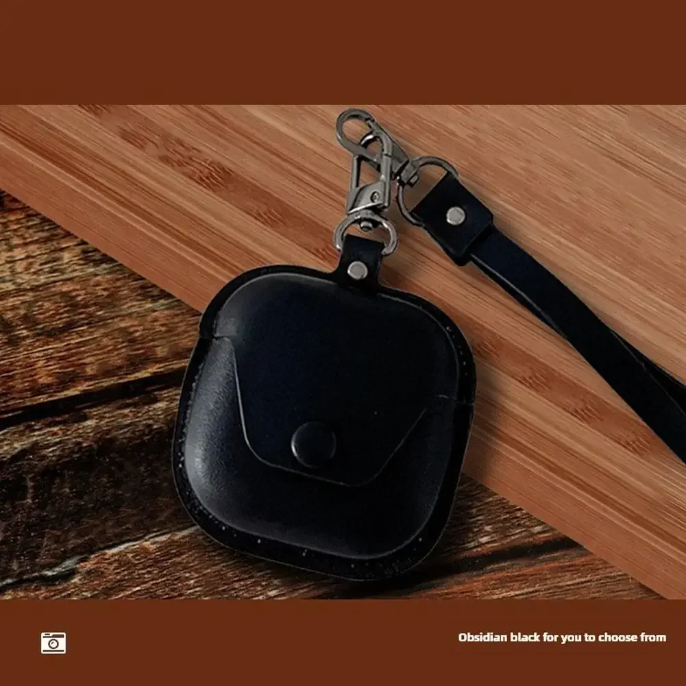 Фото Для наушников SHOKZ OpenFit 2 T920, кожаный защитный чехол премиум-класса со шнурком, мягкая сумка для переноски, дорожные аксессуары для хранения, №3