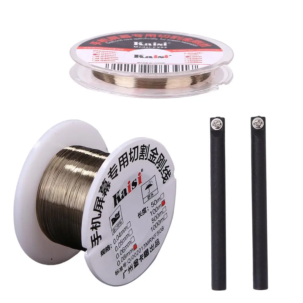 

100m/roll Alloy Steel Wire Mobile LCD Screen Strong Separation Line Cutting Wire Soft Ultra-Fine and Tough Cutting Easy