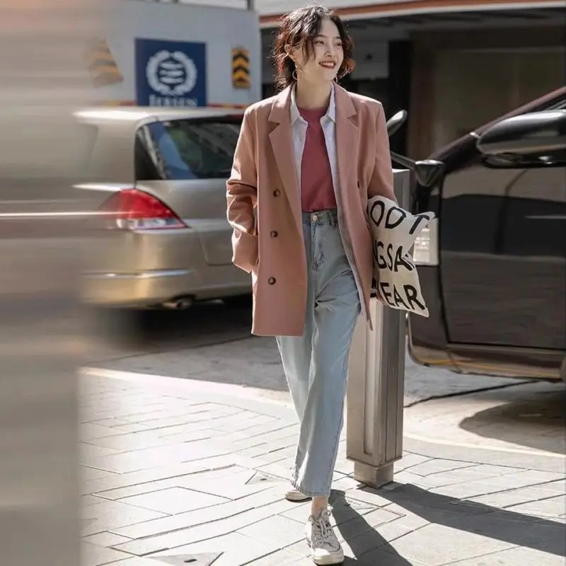 Women Clothes Korean Version Loose Casual Suit Coat 2023 Spring Autumn Commuter Style High Grade Sense Small Minority Thin Top