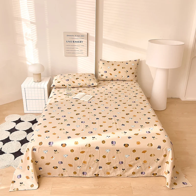 Комплект постельного белья из 3 предметов с мультяшным рисунком щенка 100% хлопок