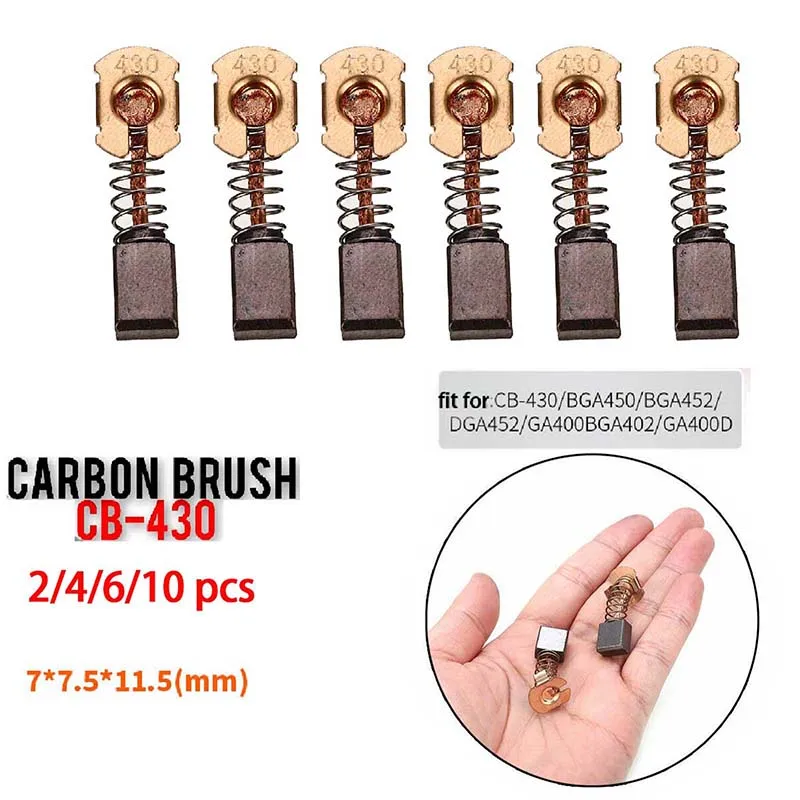 

2/4/6/10pcs 7x7.5x11.5mm CB430 Carbon Brushes for BGA450/452/402DGA452/GA400/400D Various Types of Power Tool Accessories