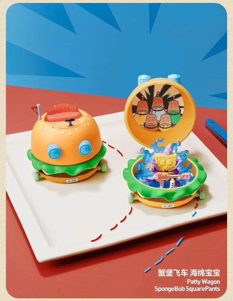 POPMART SpongeBob Crab Mornong Burger: Популярная серия фигурок-сюрпризов в коробках, игрушка-подарок, в наличии (art.: 3920dafa88b19) - 3920dafa88b19