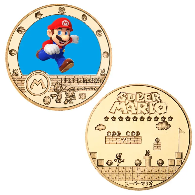 Юбилейные Монеты Super Mario аниме периферийные коллекционные предметы Марио Луиджи