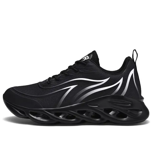 Flame Printed Sneakers Flying Weave 