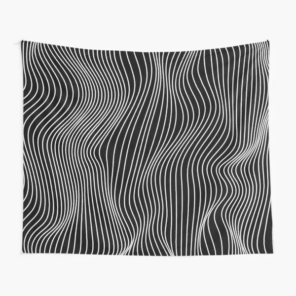 

Optical Illusion Minimal Lines Tapestry Travel Living Room Colored Bedroom Blanket Towel Decoration Beautiful Art Wall