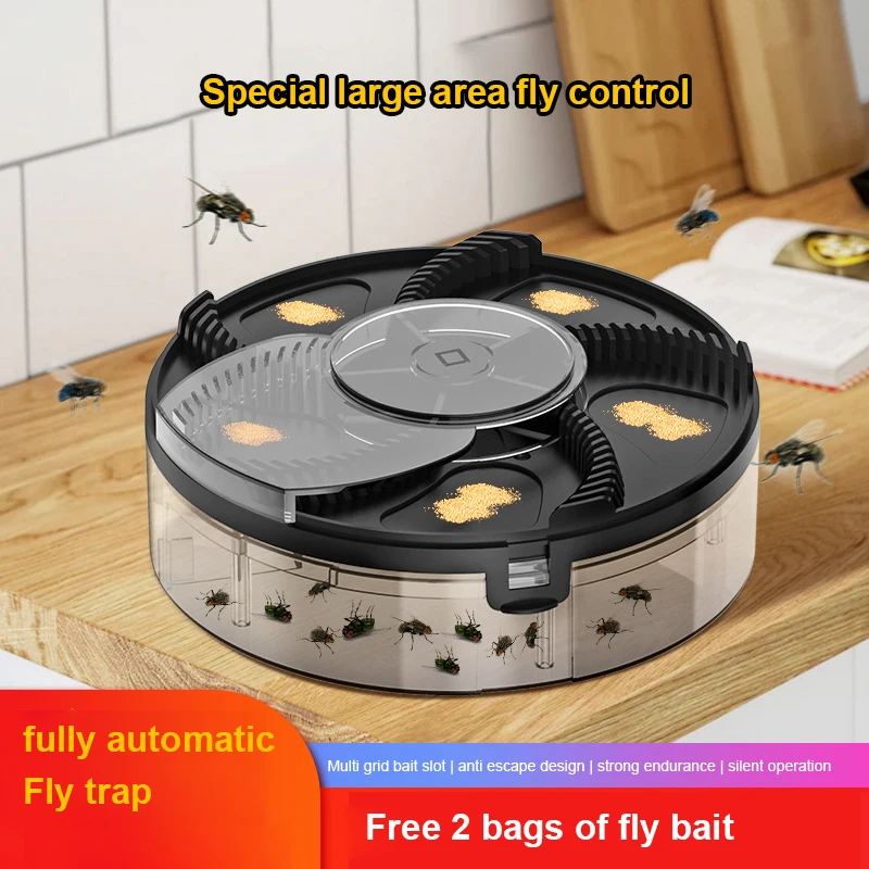 

Upgraded Flycatcher With Baits Electric Fly Trap USB Insect Pest Catching Safety Flytrap Kitchen Home Garden Mosquito Killler