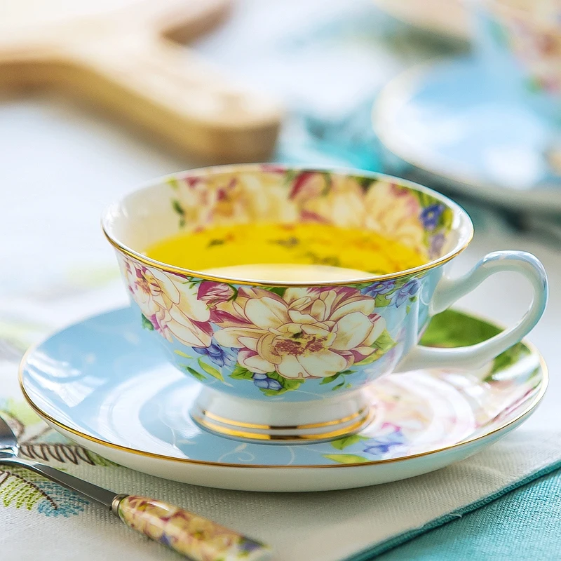 

Винтажный чайный набор Bacugi из тонкого костяного фарфора 220 мл