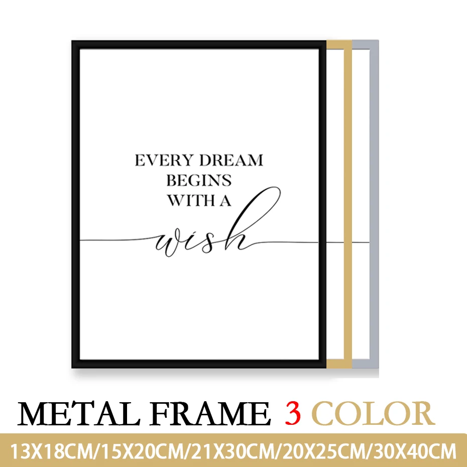

Black/Silver/Gold Metal Wall Photo Pictures Frames Modern 20x25/A4 21x30/30x40cm Poster Canvas Hanger Prints Art Home Decor Gift