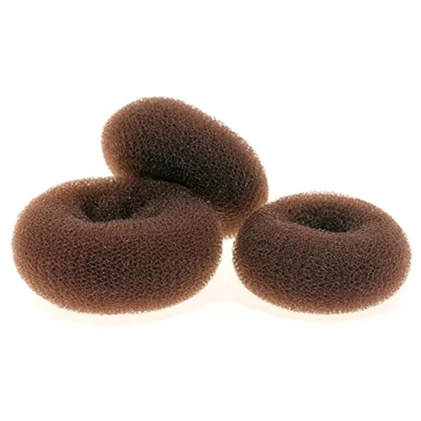 

3pcs Hair Donut Bun Maker Hair Ring Styler Maker Round Chignon for Women with Size S M L (Coffee)