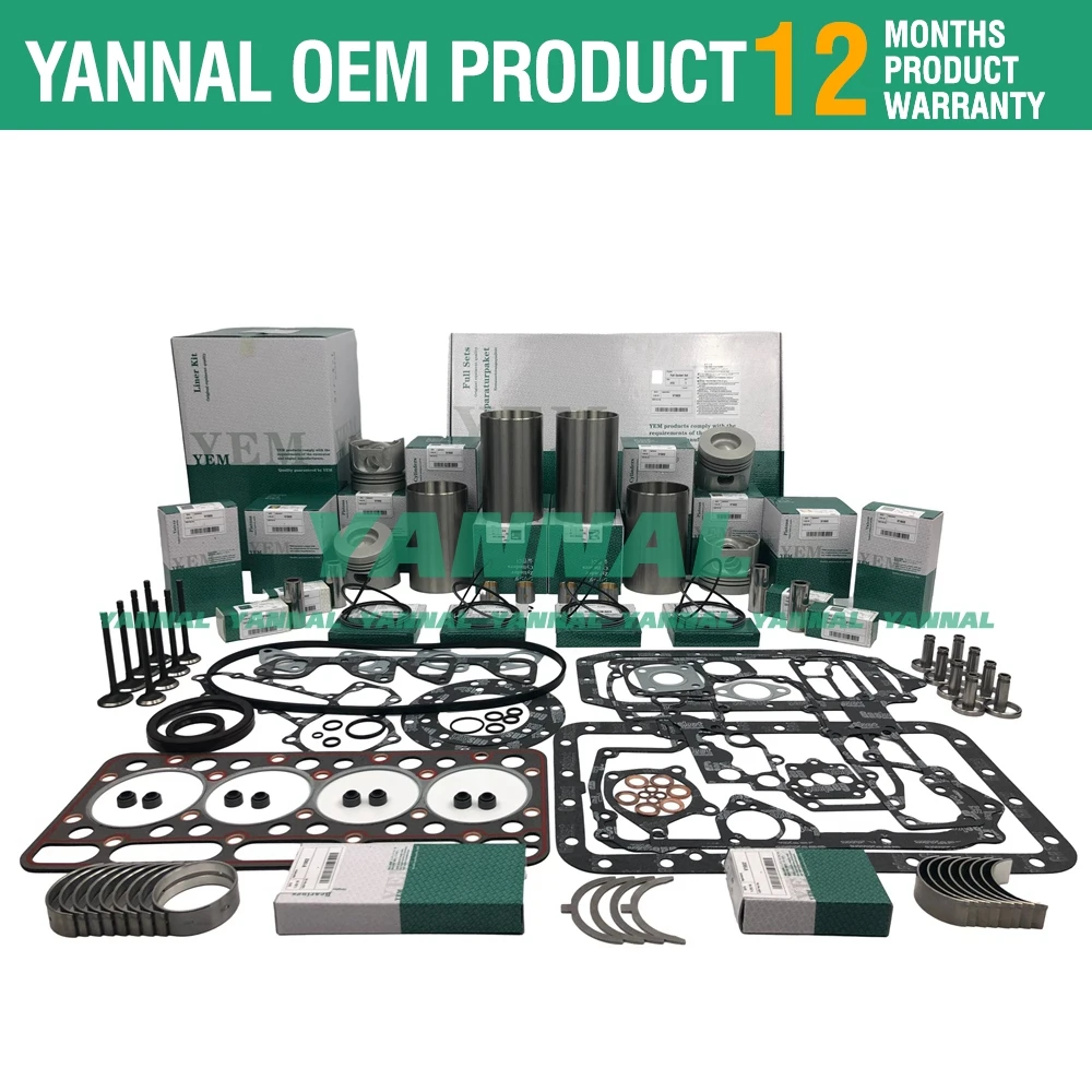 Для Kubota V1902 комплект для капитального ремонта двигателя Bobcat 784 231 331 THOMAS T133 часть