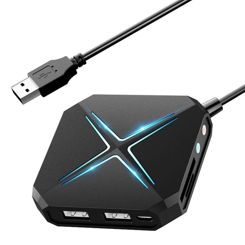 Док-станция USB-концентратор 10 в 1 аудиоадаптер USB для ПК Windows ноутбуков настольных