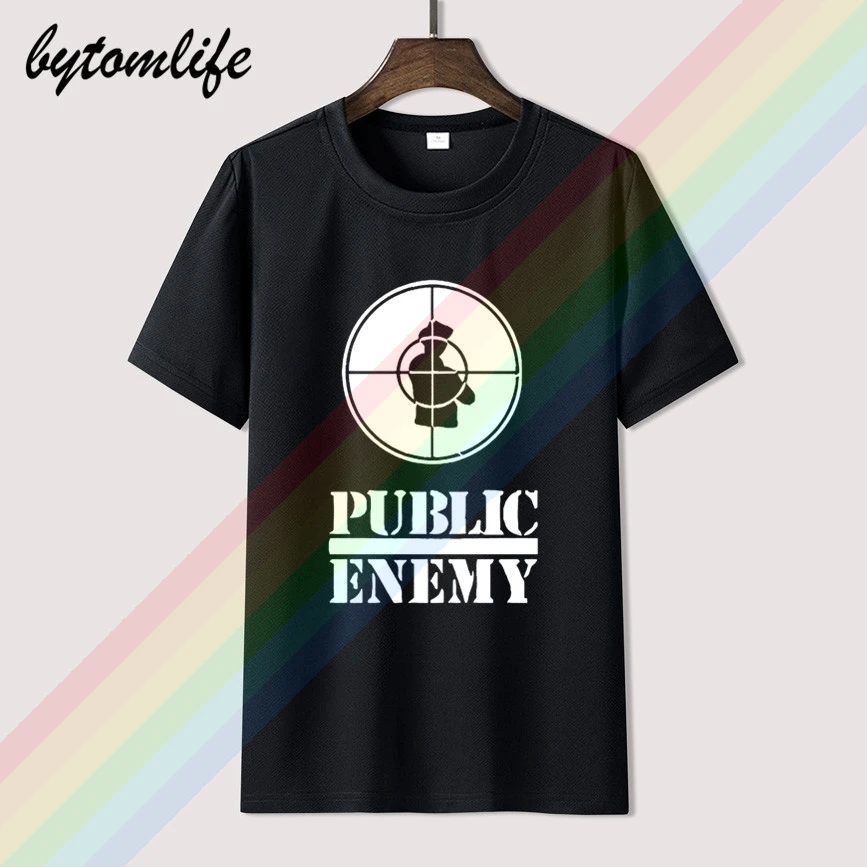 

Summer Style US Rap Team Public Enemy T Shirt Graphic Printed Cotton T-shirt Plus Size S-3XL Music Short Sleeve Tees