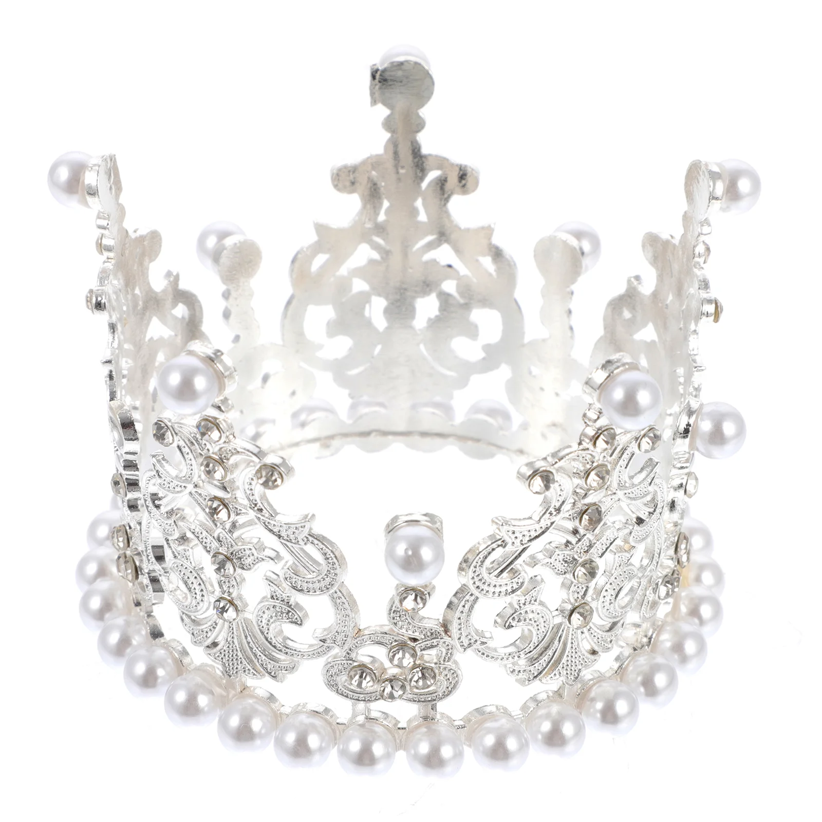 

Caketopper Tiara Crystalwedding Mini Birthday Decoration Headpiece Rhinestone Pearl Prom Dessert Prince Bridesmaid Happylittle