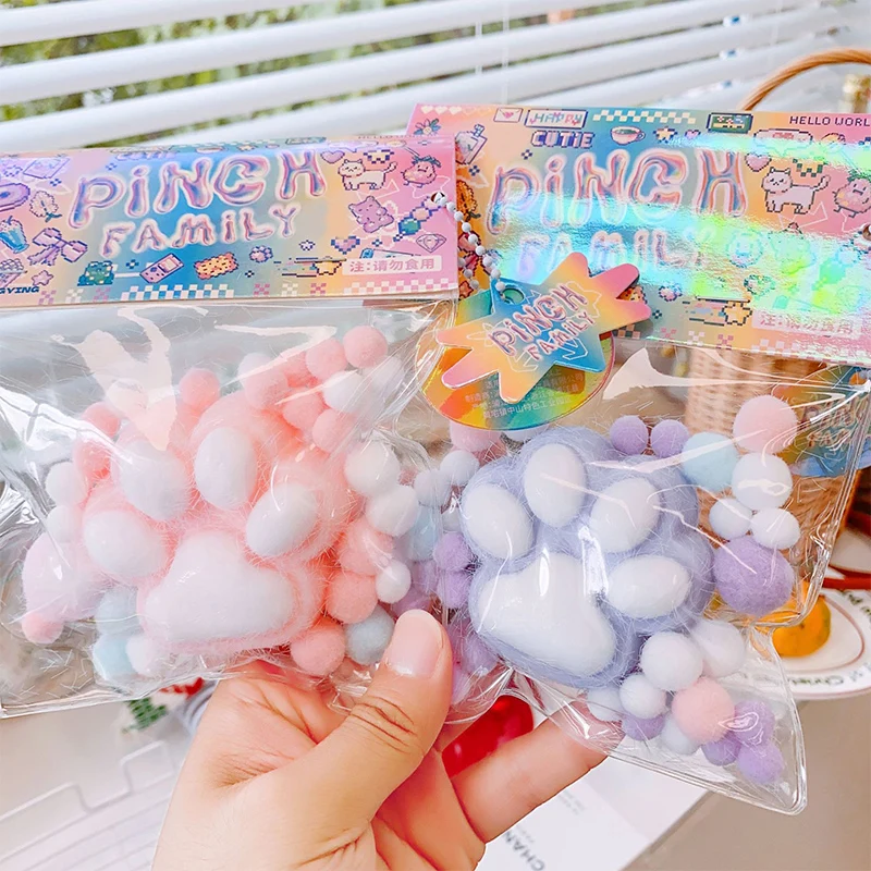 1 шт. кошачья лапа с мехом мягкая игрушка для снятия стресса игрушка-непоседа