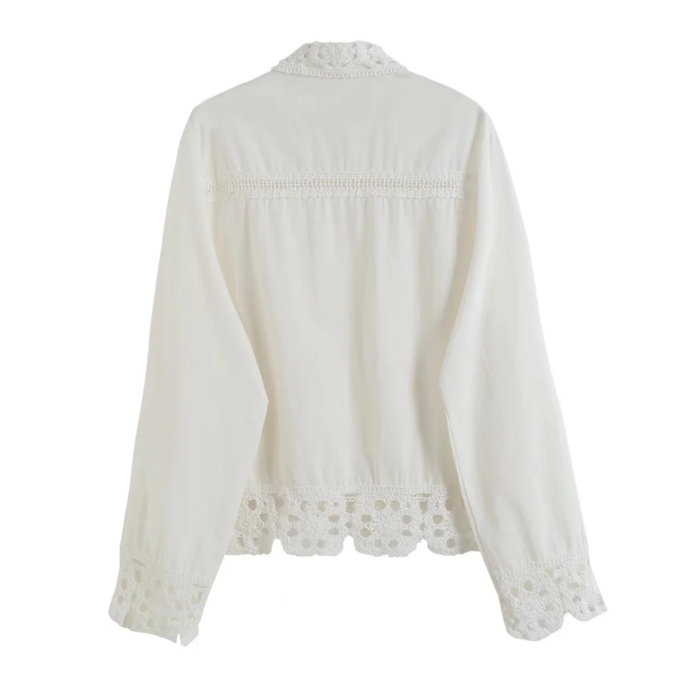 Летняя Новинка 2024 женский модный универсальный Повседневный кружевной